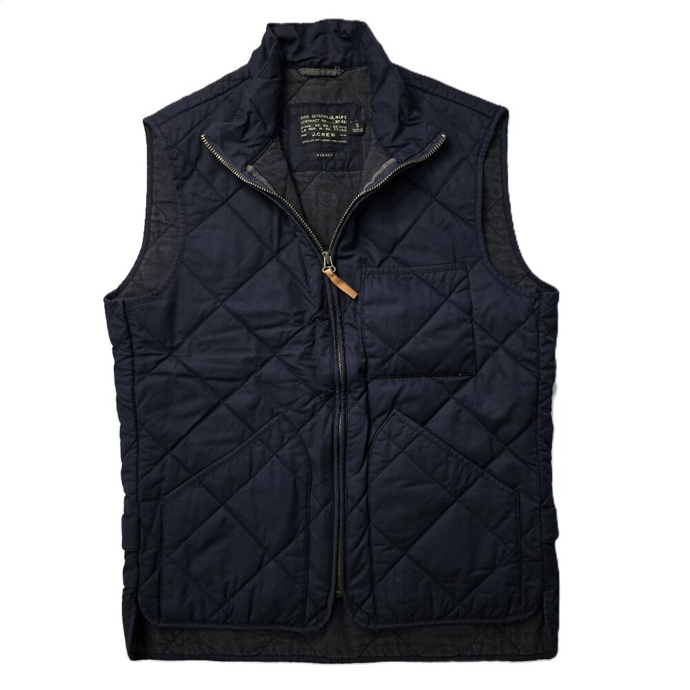 J.Crew Sussex Quilted Vest Men's Size Small - Navy Blue